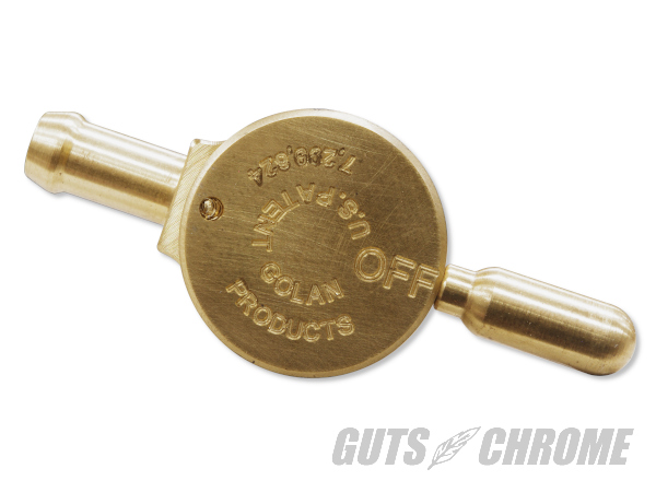 ○GOLAN クリックスリックガスコック 22mmナット ブラス ストレート｜Z