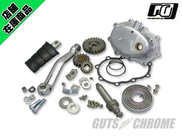 ○PAUGHCO 70-84年ショベル用 40”ショットガンドラッグパイプマフラー