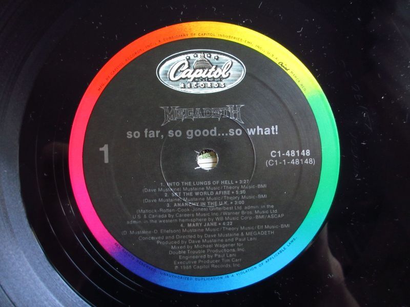 Megadeth / So Far, So Good So What! - Guitar Records