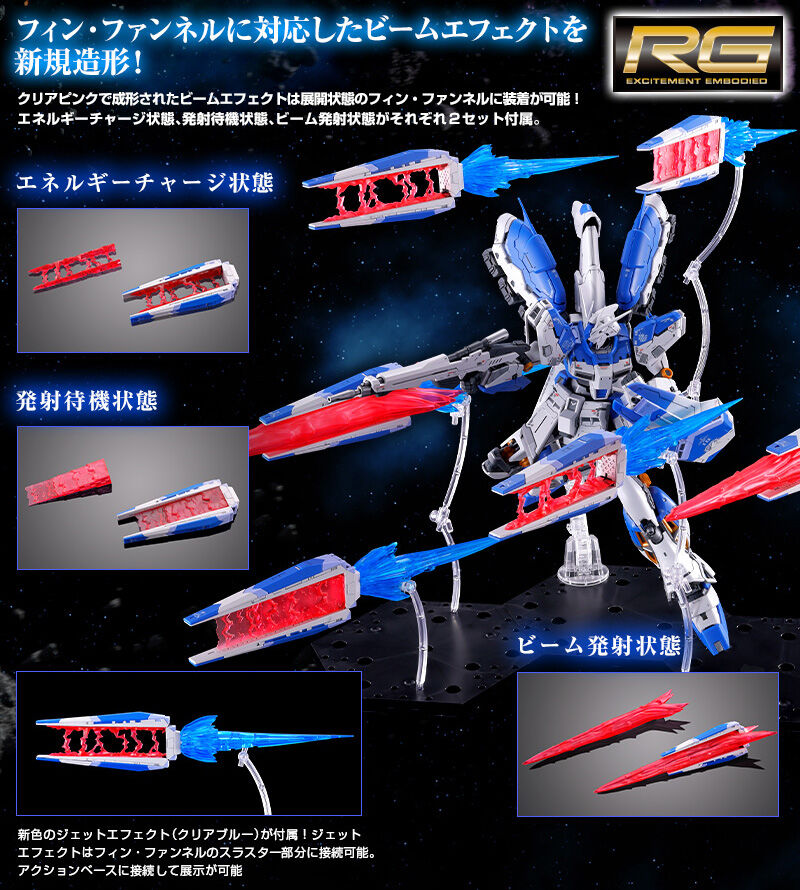 GUNDAM - P-Bandai: 1/144 RG hi-nu Gundam Fin Funnel Effect – MetaLife