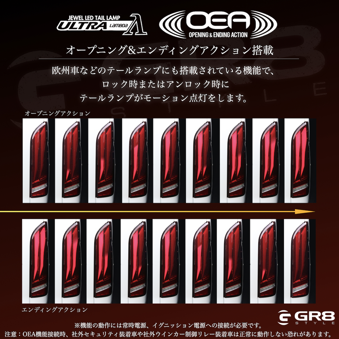 Valenti× GR8コラボ ジュエルLEDテールランプ ULTRA λ（ウルトラ