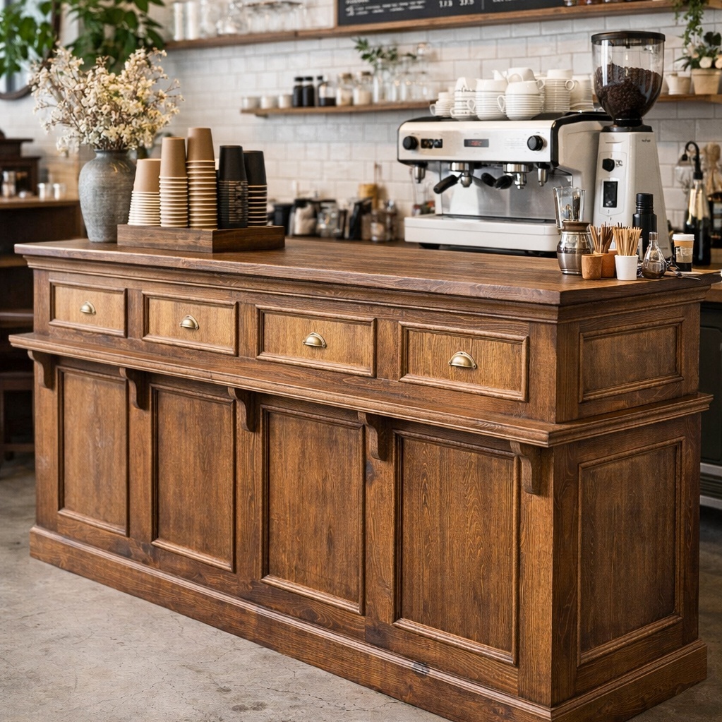 コーヒーショップやカフェにオススメのおしゃれなショップカウンター