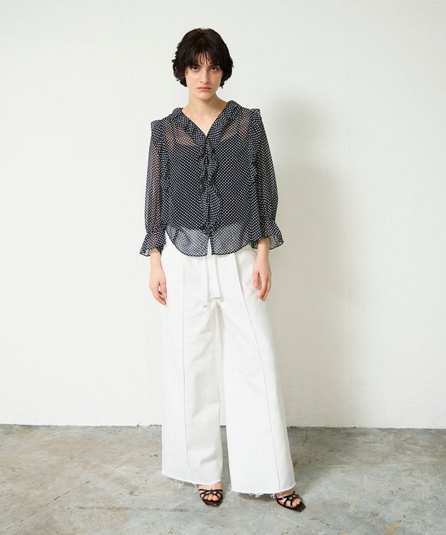 ドットラッフルブラウス / GRACE CONTINENTAL | GRACE CONTINENTAL