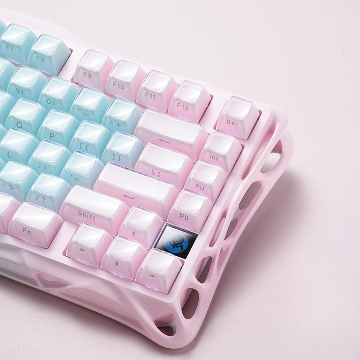 Mercury K1 Lite Aurora Mist - 75% Mechanical Keyboard | Kailh Pink