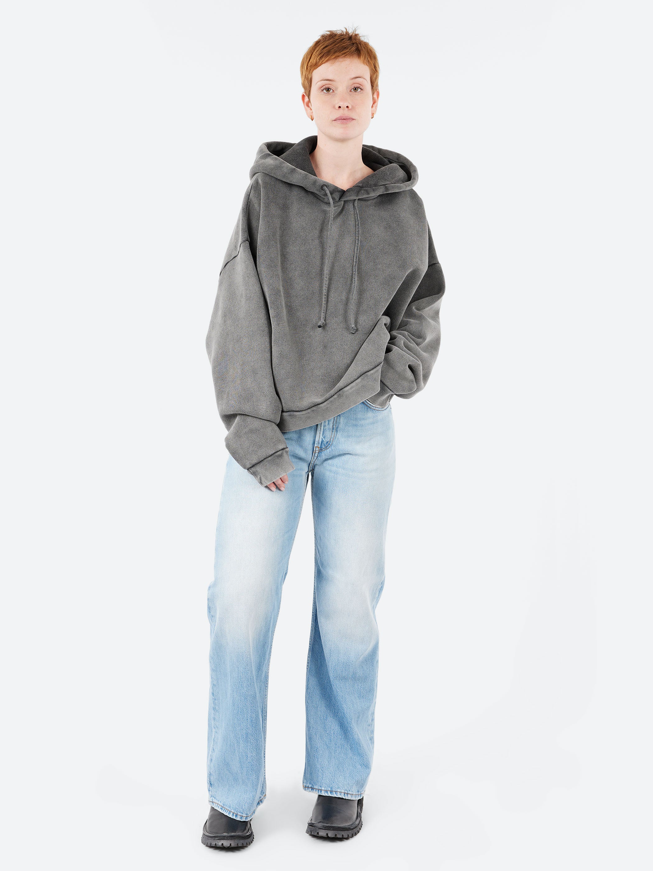 Acne Studios - Fester Vintage Hooded Sweater in Faded Black