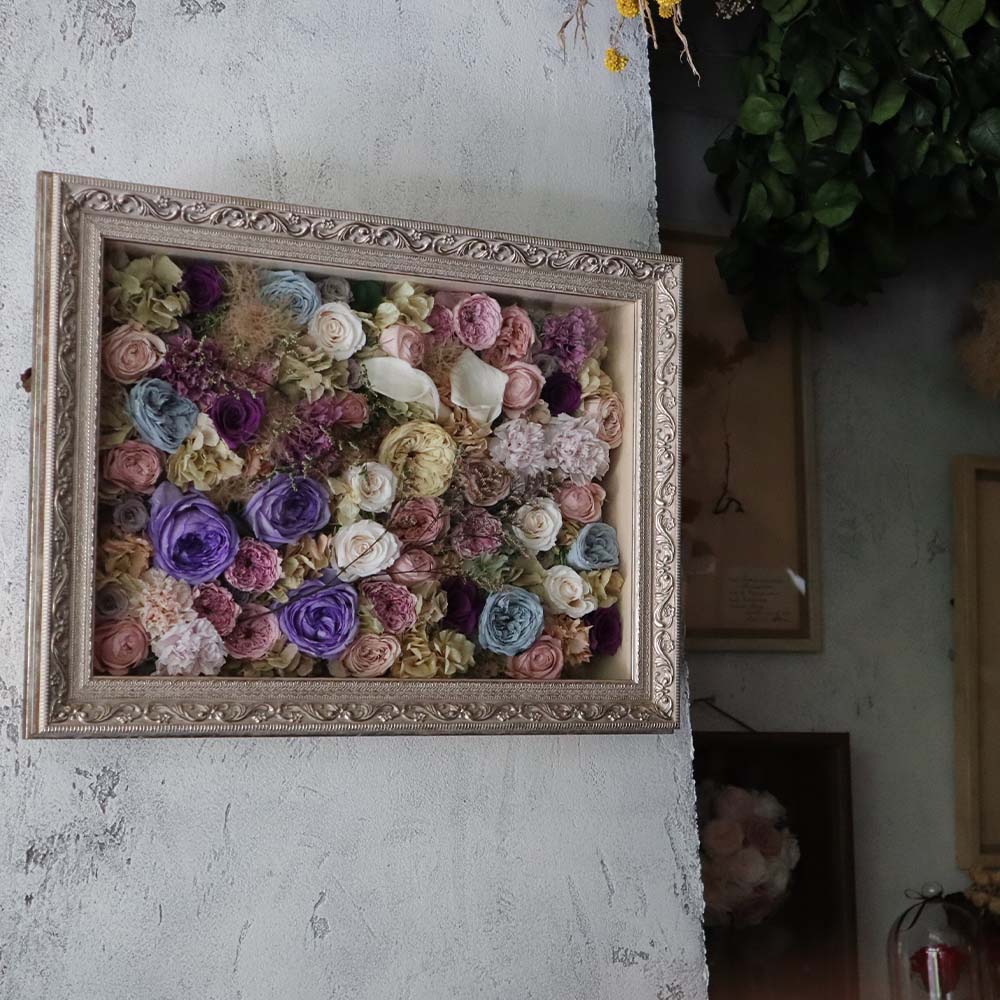être au septième ciel 【ガラスカバーつきフラワーフレーム｜絵画の