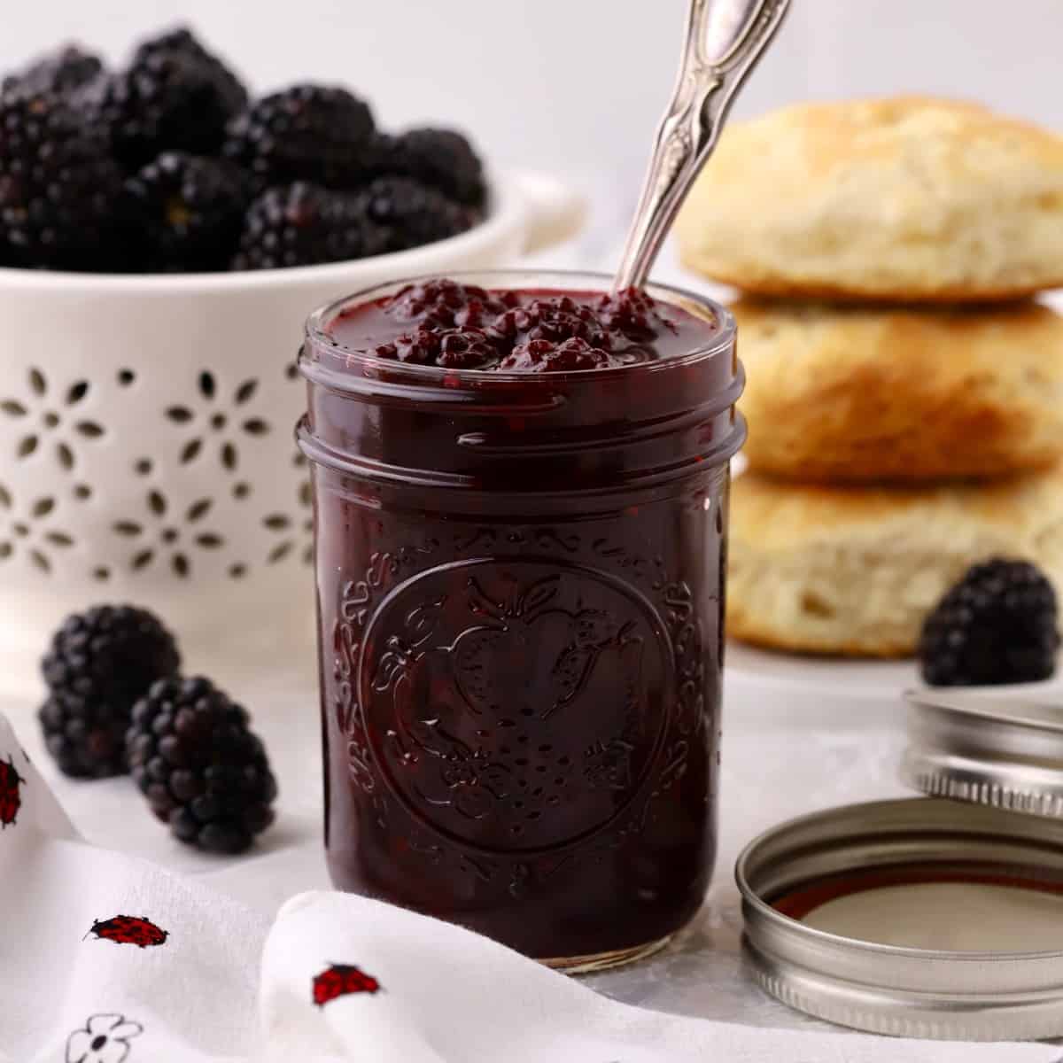 Easy Blackberry Jam Recipe without Pectin - Grits and Pinecones