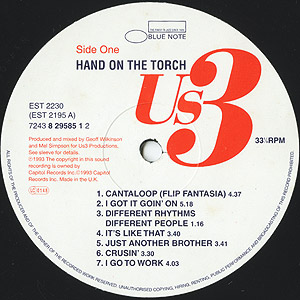 US3 / Hand On The Torch(LP) / Blue Note 1993 UKオリジナル盤 VG+/VG