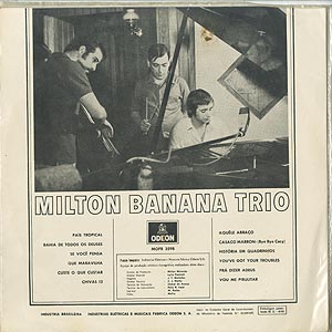 Milton Banana Trio / Milton Banana Trio (LP) / Odeon 1969 ブラジル