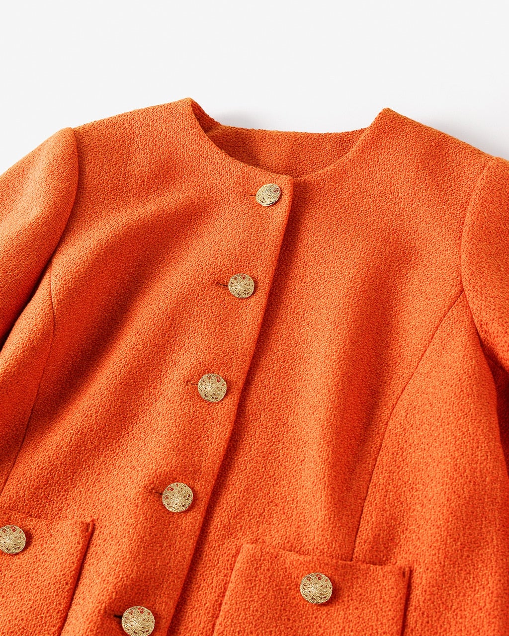 スラブツイード・ノーカラージャケット/DoCLASSE