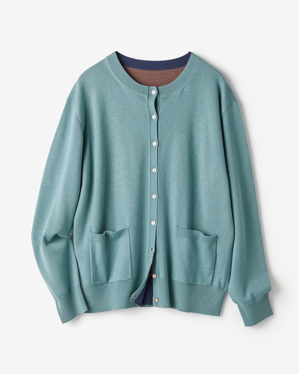 ウール混ハイゲージ・リバーシブルカーディガン/DoCLASSE