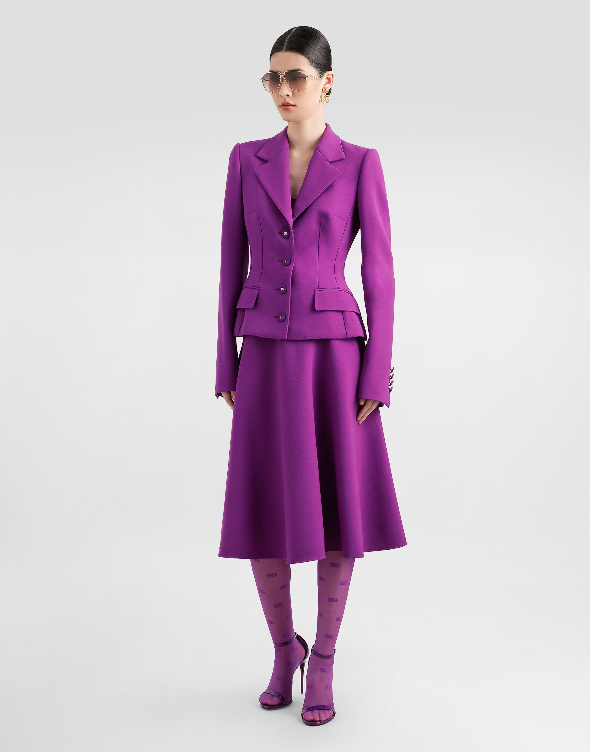 Dolce double crêpe jacket in Purple for Women | Dolce&Gabbana® US