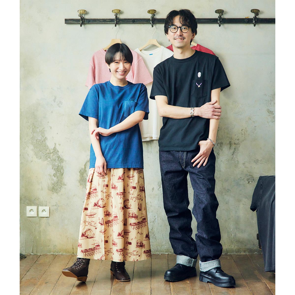 GBL】千と千尋の神隠し Good On コラボポケット刺繍Tシャツ カオナシ