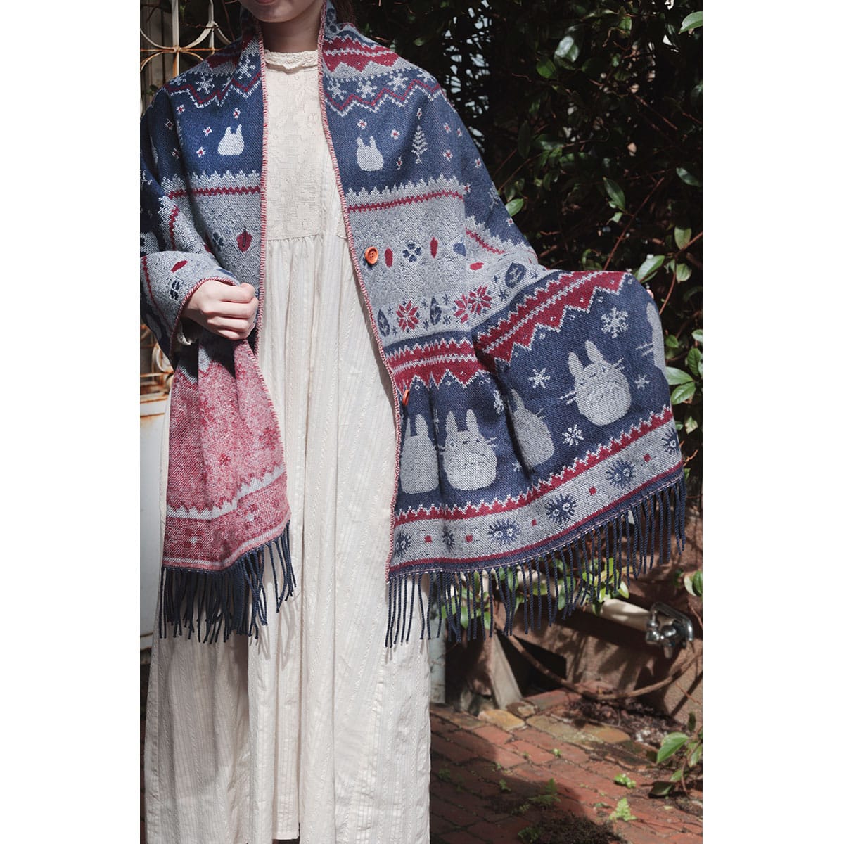 となりのトトロ ボタン付ストール 雪の結晶 | どんぐり共和国そらのうえ店