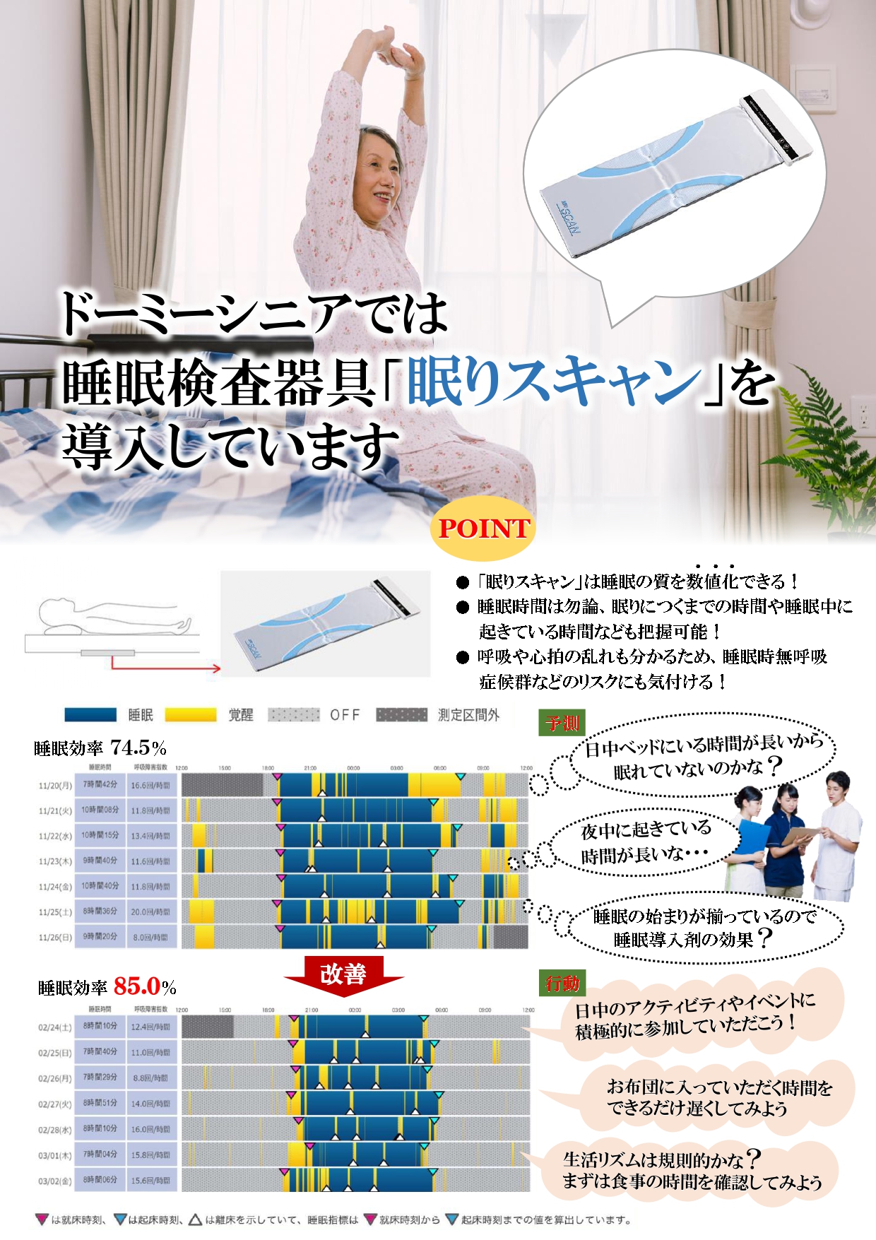 ドーミーシニアの取り組み -睡眠編🛏- | 【公式】ドーミーシニア｜共立