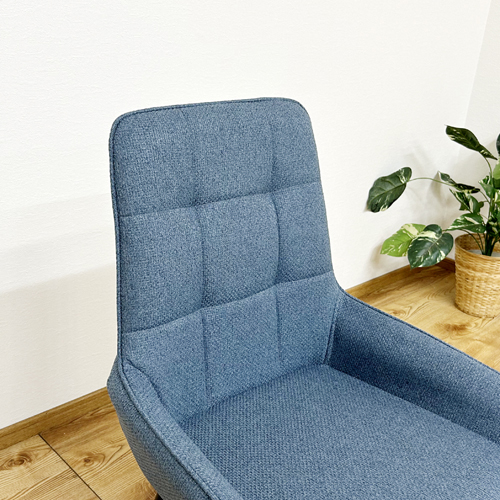 回転式ダイニングチェアー!2脚入!ブルー色! DC-RKKA-BL 後藤家具物産