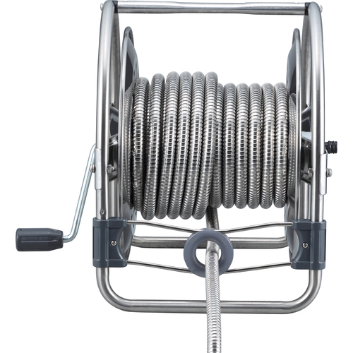 大口径型オールステンレス蛇腹ホースリール 15m SSA15J ハタヤ ホース