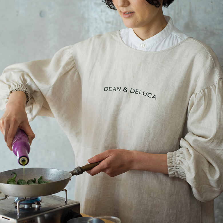 DEAN＆DELUCA×BEAMS COUTURE 割烹着ドレス ベージュ | DEAN & DELUCA