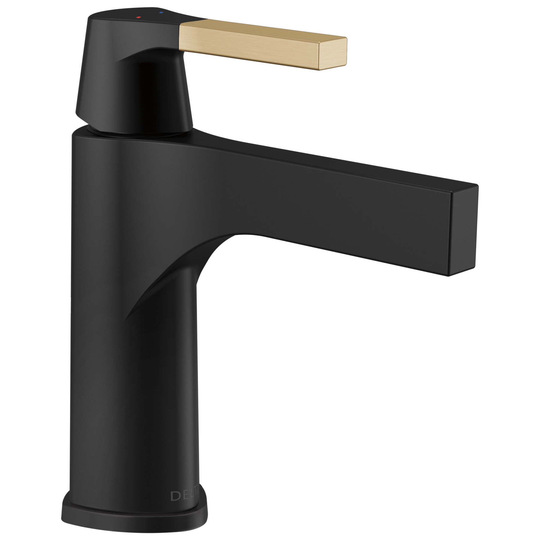 Single Handle Bathroom Faucet in Matte Black / Champagne Bronze