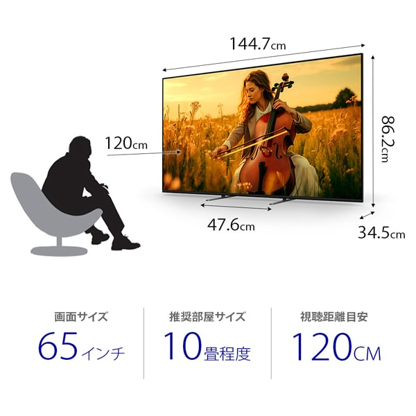 デンキチWeb / ソニー SONY 4K液晶テレビ 65V型 Mini LED 倍速対応