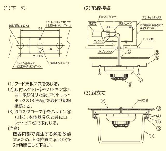KURACO】(株)クラコ フードライト（LEDタイプ・100W）○クリア ｜ HLD-100C
