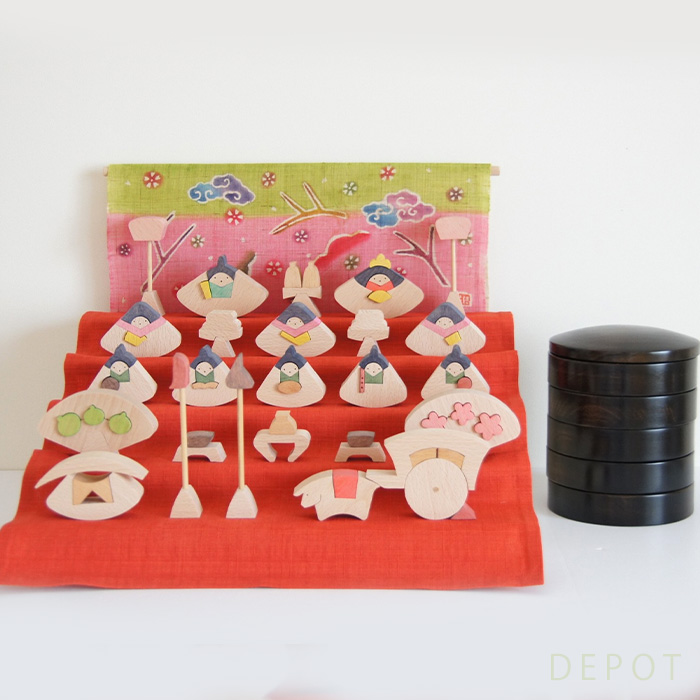 小黒三郎・ひな人形 KH231 【円びな五段飾り・小（特製・桜）】遊