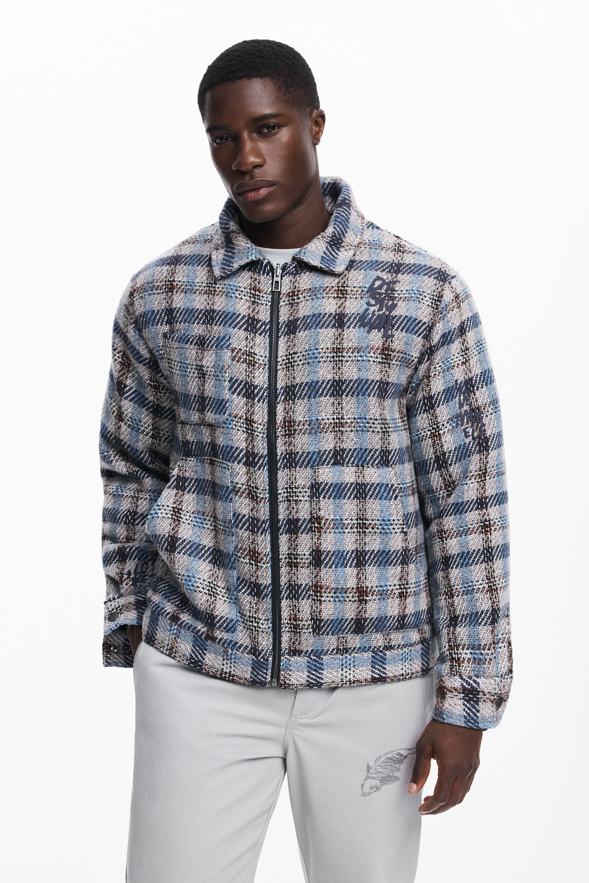 ポケット付きチェックジャケット メンズ用 I Desigual.com