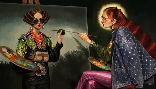 GUCCI Spring Summer 2018 Collection illustrated by Ignasi Monreal