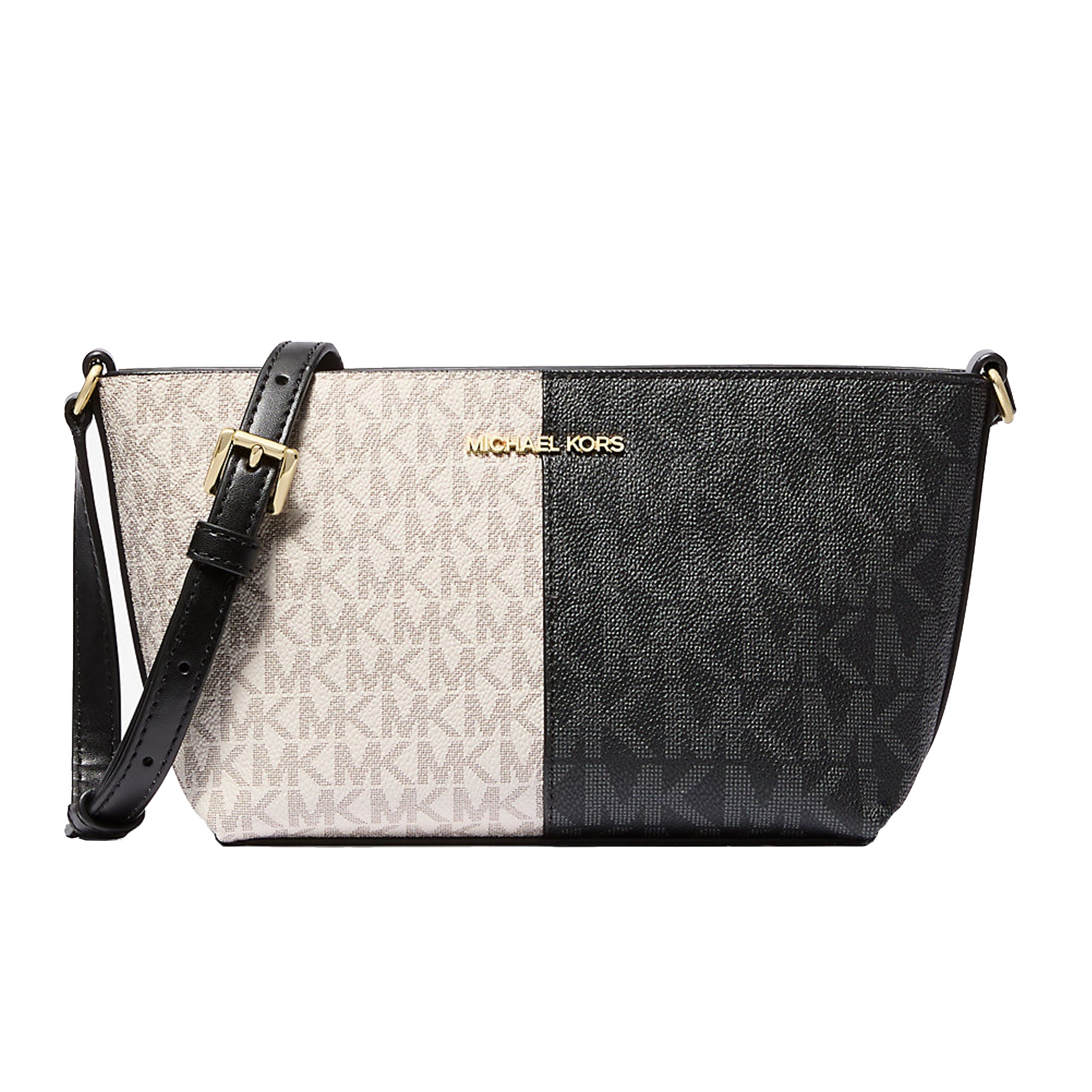 Michael Kors Jet Set Small Two-Tone Logo Crossbody Bag – Dazigno