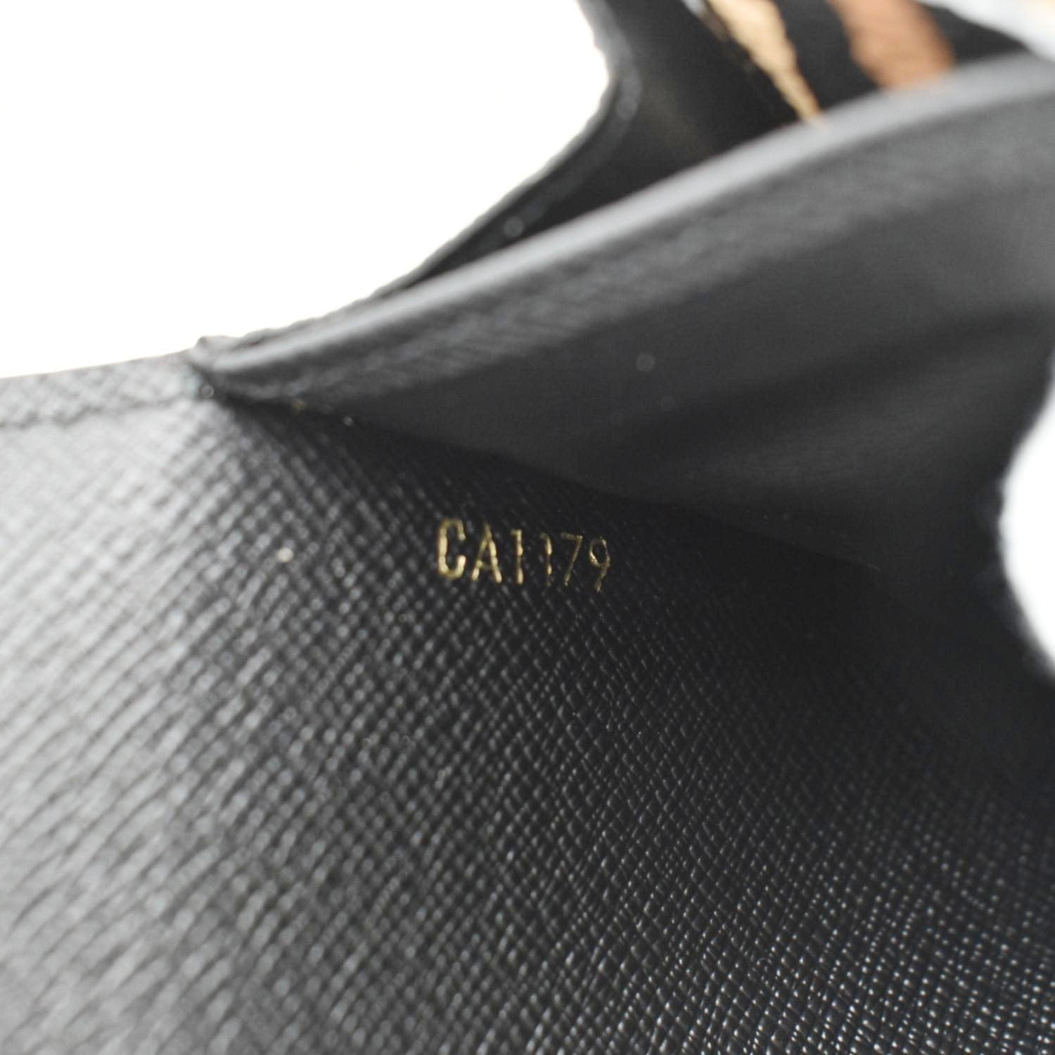 LOUIS VUITTON Giant Jungle Sarah Leather Wallet Black