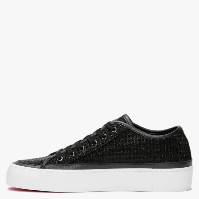 Emporio Armani Black Glitter Trainers