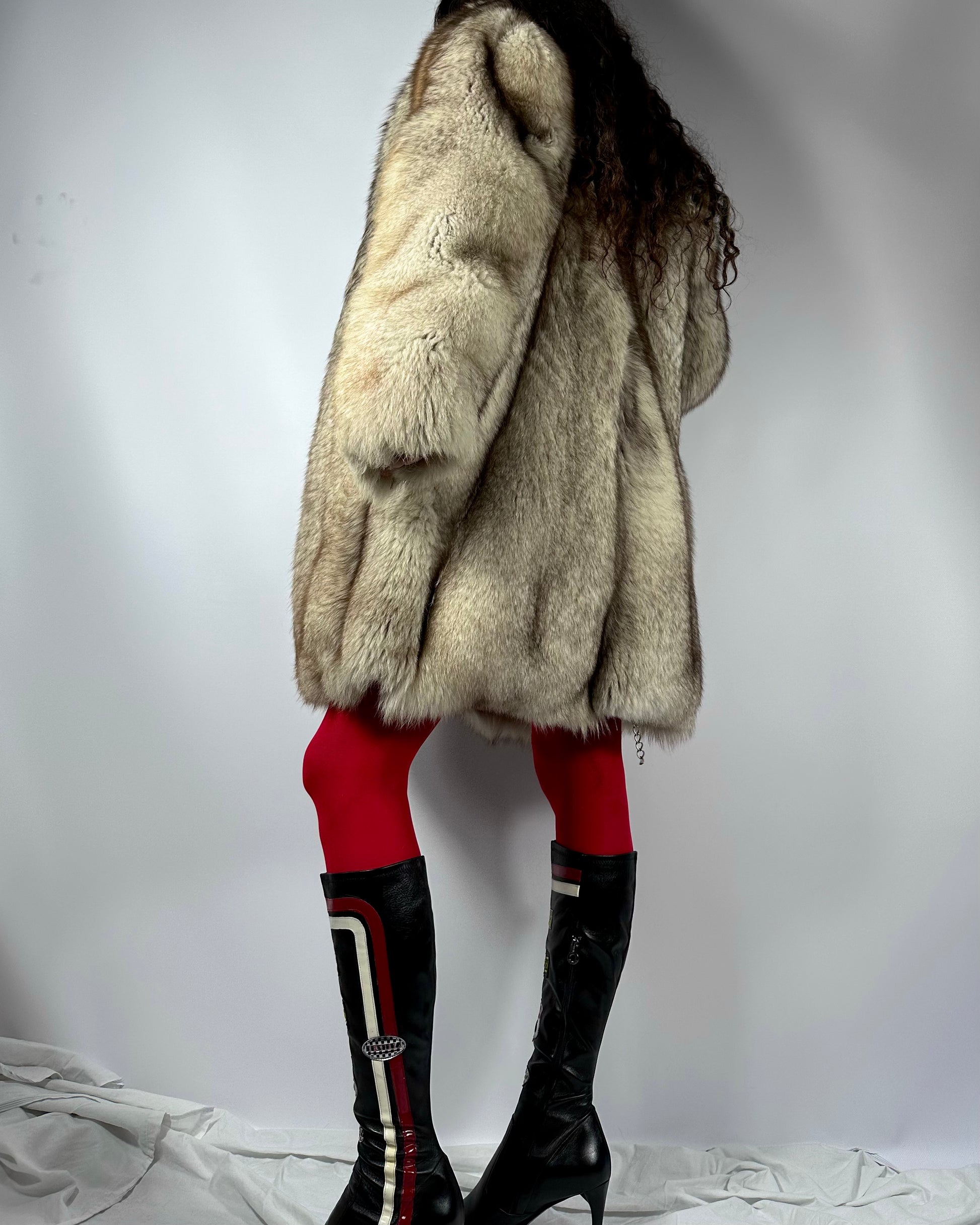 Vintage White Arctic Fox Fur Coat – darina`s garms