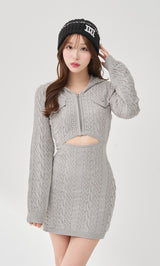 オープンケーブルニットミニワンピース – Darich (ダーリッチ)