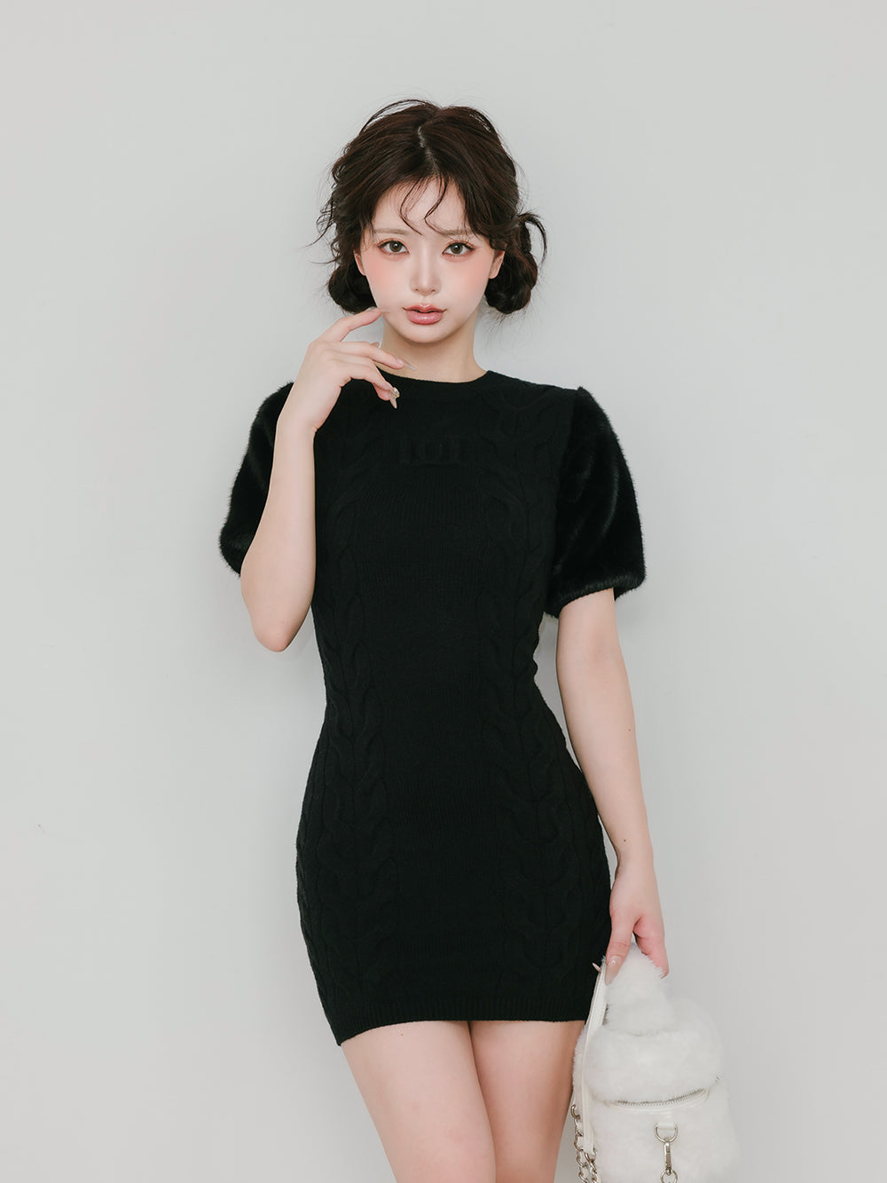 ケーブルアンサンブルニットミニワンピース – Darich (ダーリッチ)