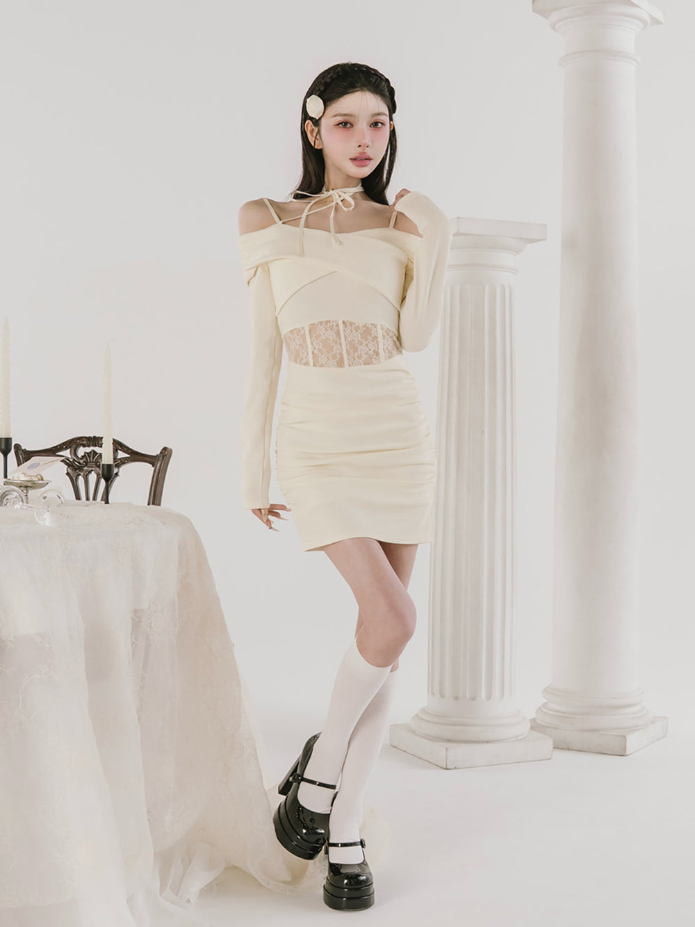 コルセットレースカットミニワンピース – Darich (ダーリッチ)