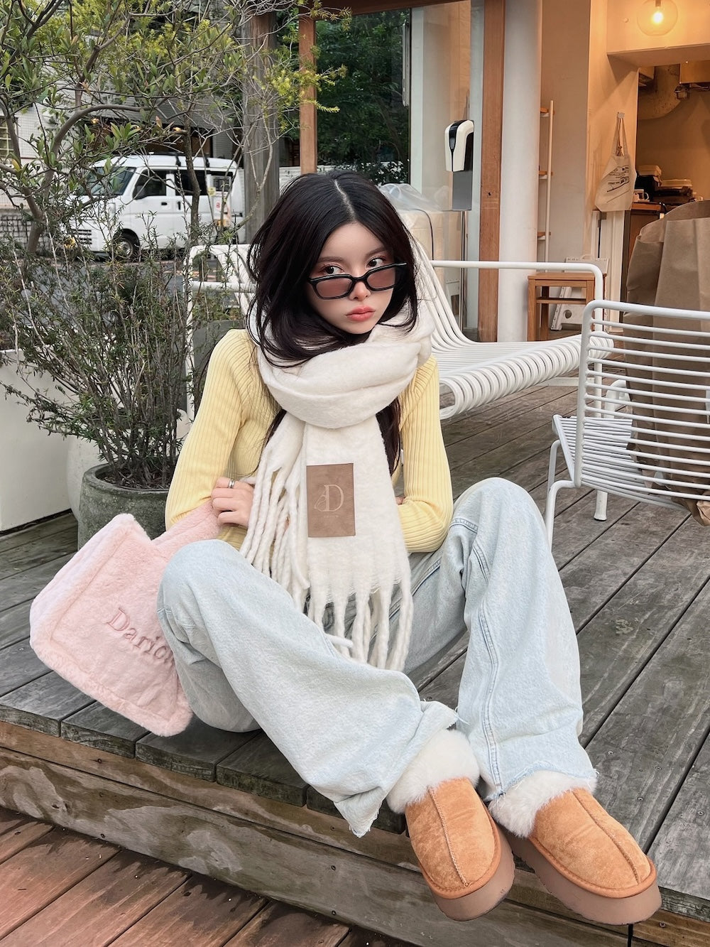 レザータグパッチボリュームマフラー – Darich (ダーリッチ)