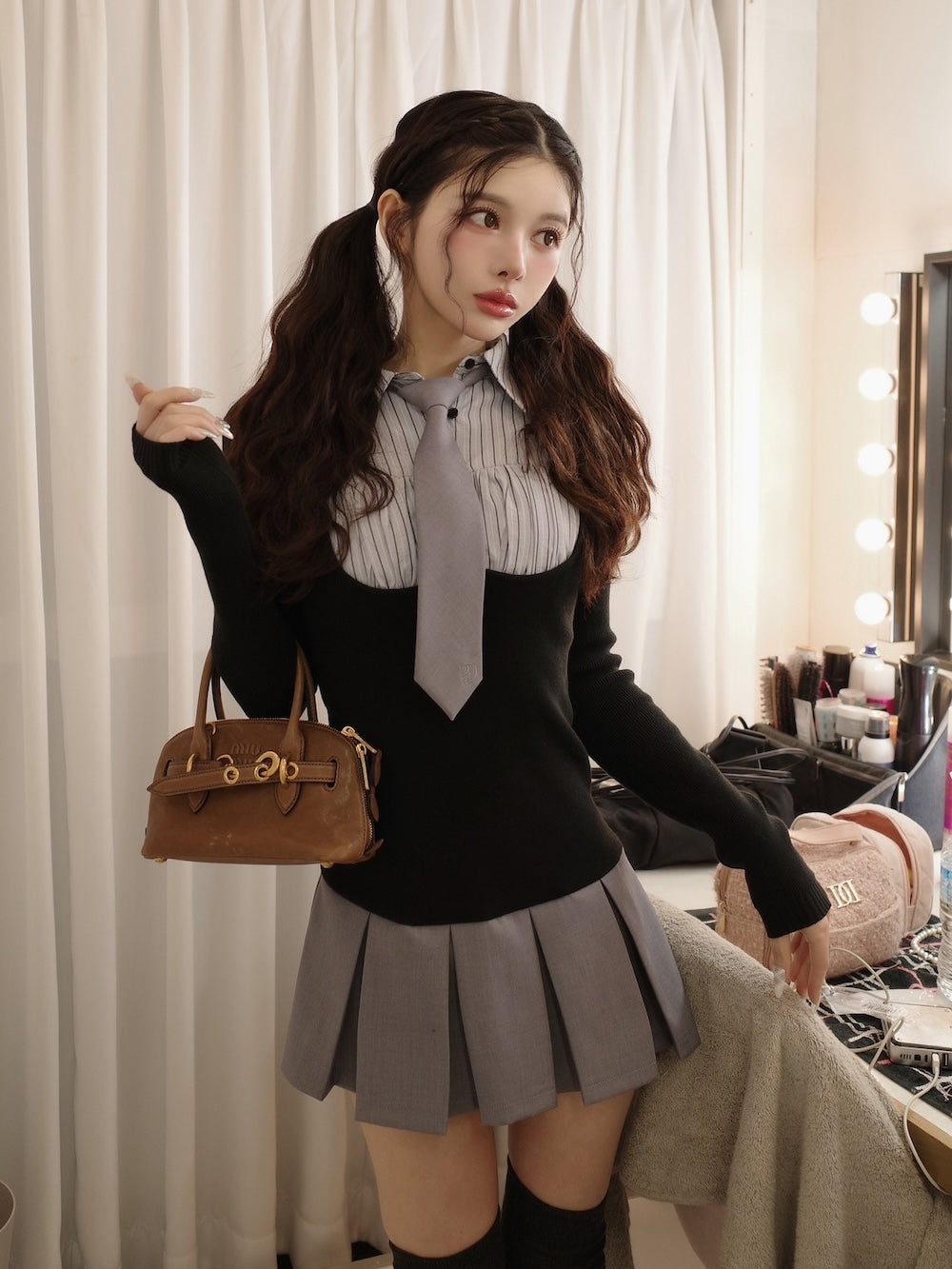 シャツドッキングニットミニワンピース – Darich (ダーリッチ)