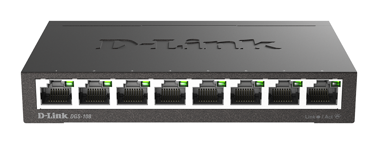 DGS-108 8-Port Gigabit Unmanaged Desktop Switch | D-Link