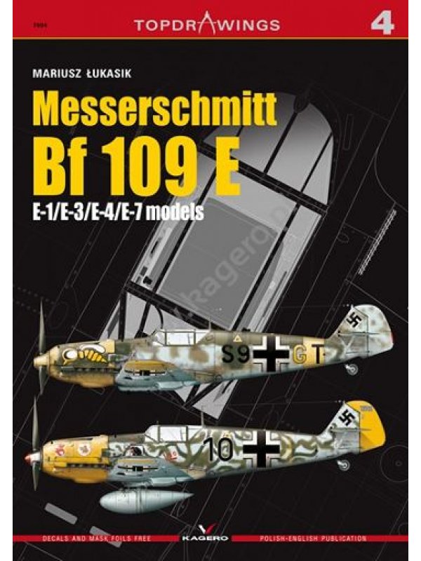 Messerschmitt Bf 109 E book with decals in Topdrawings series no 4