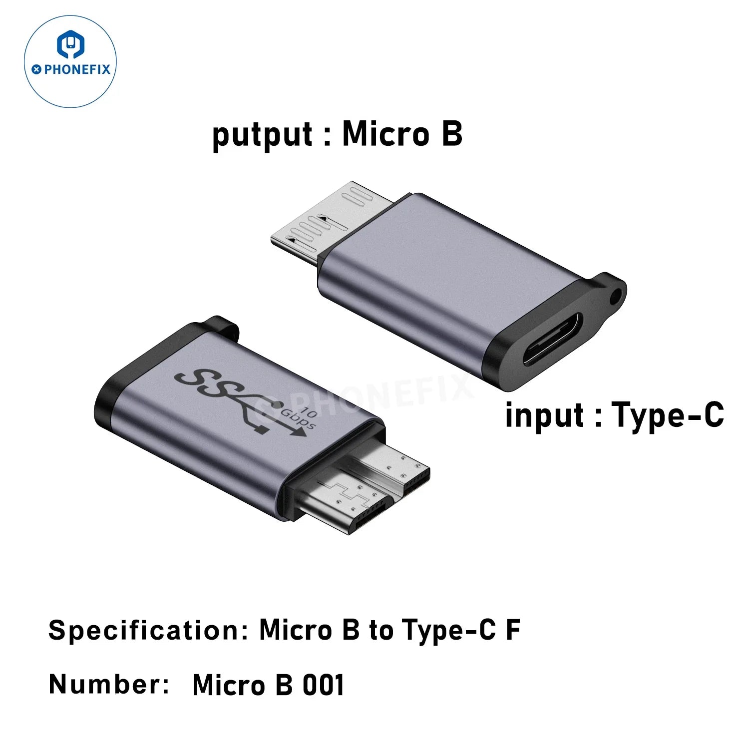 SemperFi Pure Silver USB-C OTG → Micro-B SemperFi Pure Silver USB