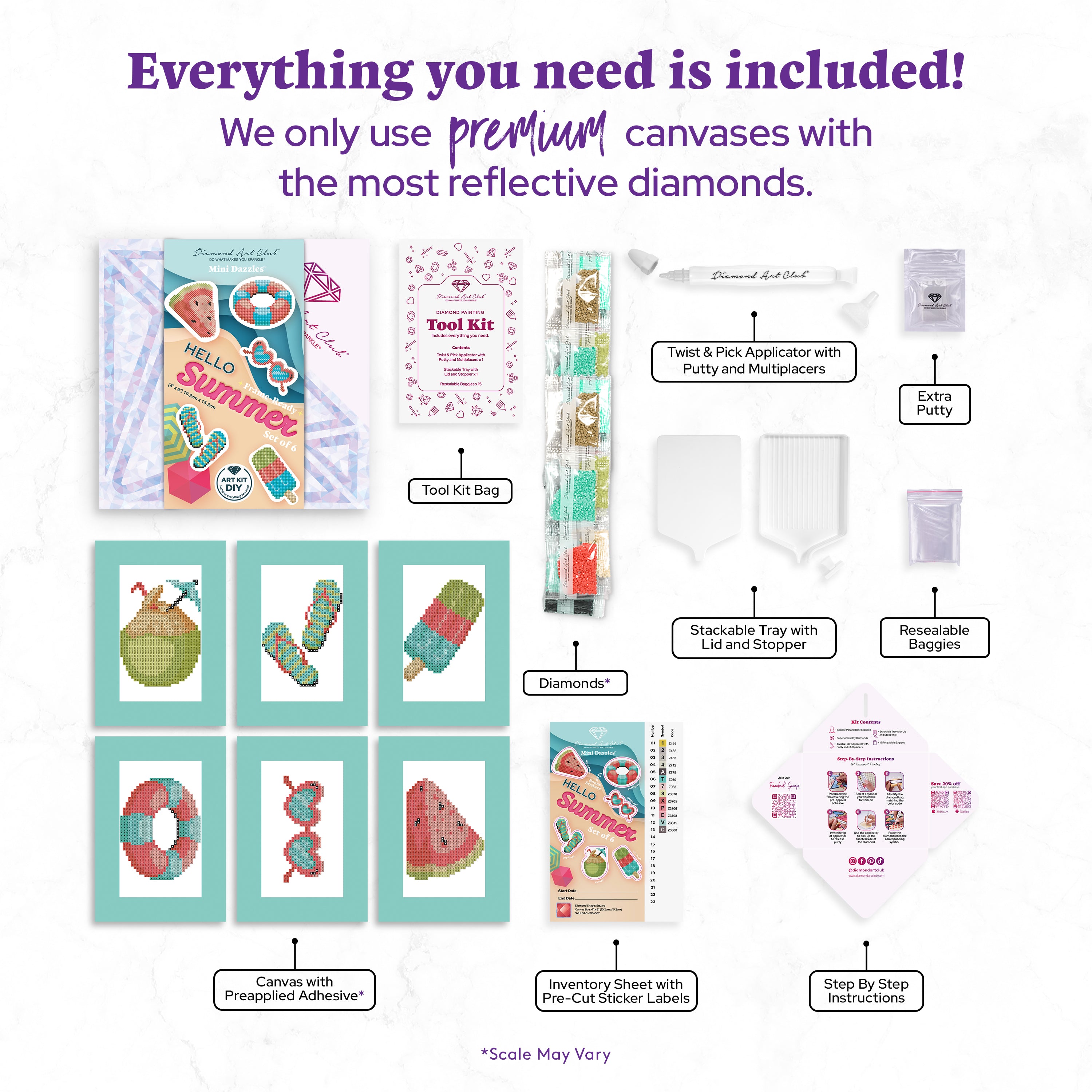 Mini Dazzles™ - Hello Summer – Diamond Art Club