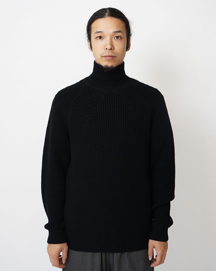 SIGNATURE TURTLE NECK / BLACK | BATONER (MEN)(バトナー) | KNIT