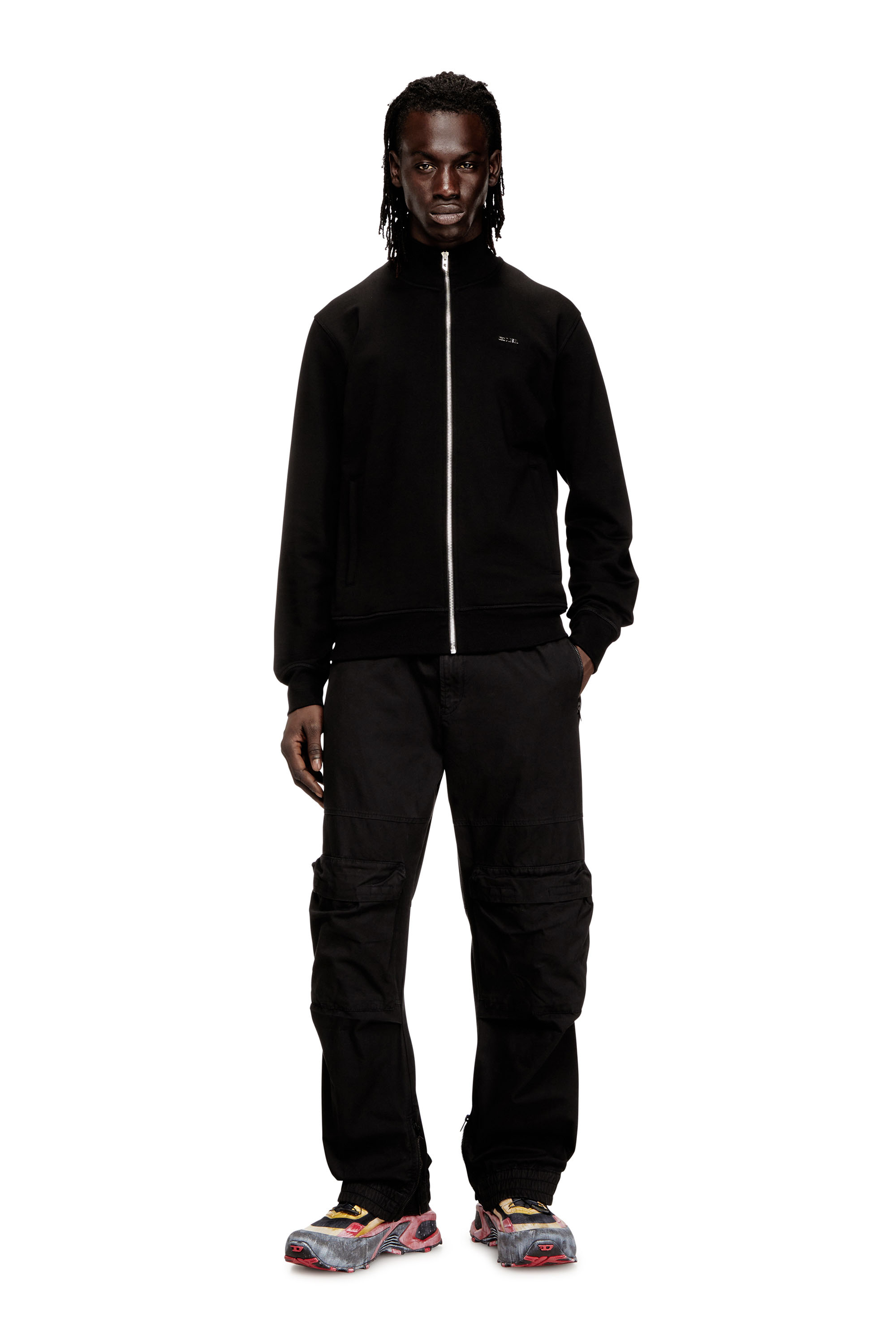 S-GINNI-ZIP-OD スウェットジップアップ｜グレー｜メンズ｜DIESEL