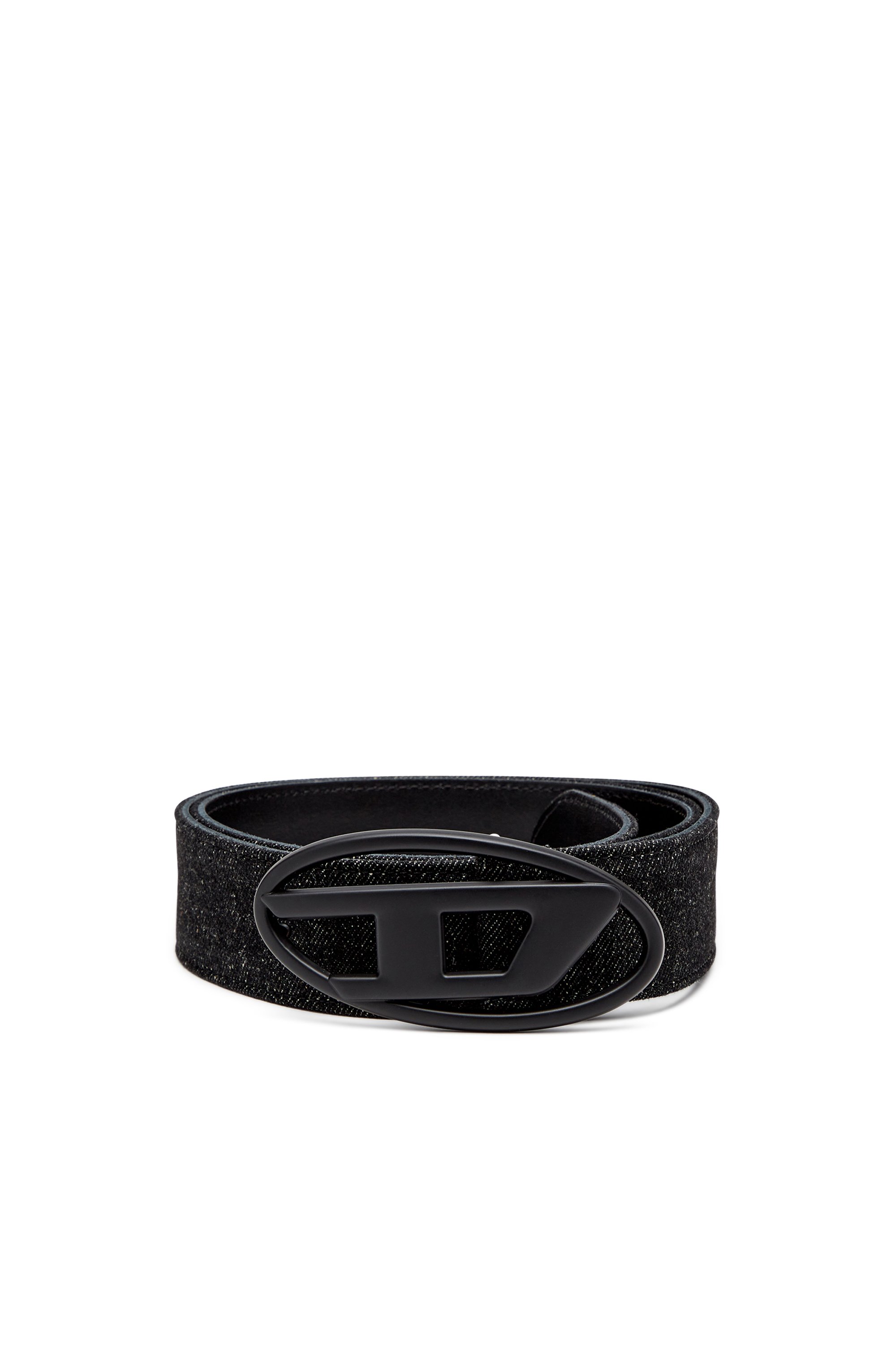 B-DLOGO II 2.5cm leather belt with enamelled d buckle｜ブラック