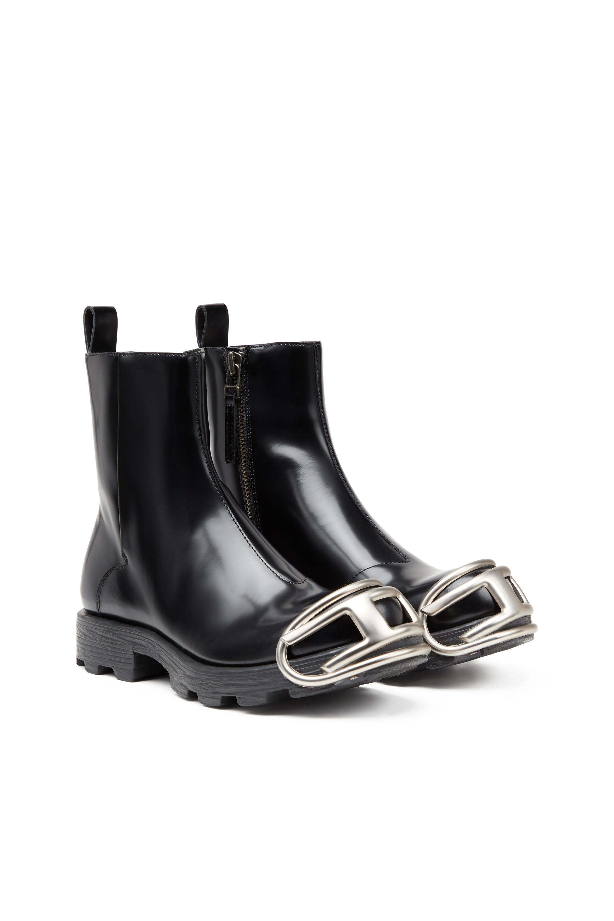 D-HAMMER BT ZIP D D-Hammer-Leather Chelsea boots with Oval D toe