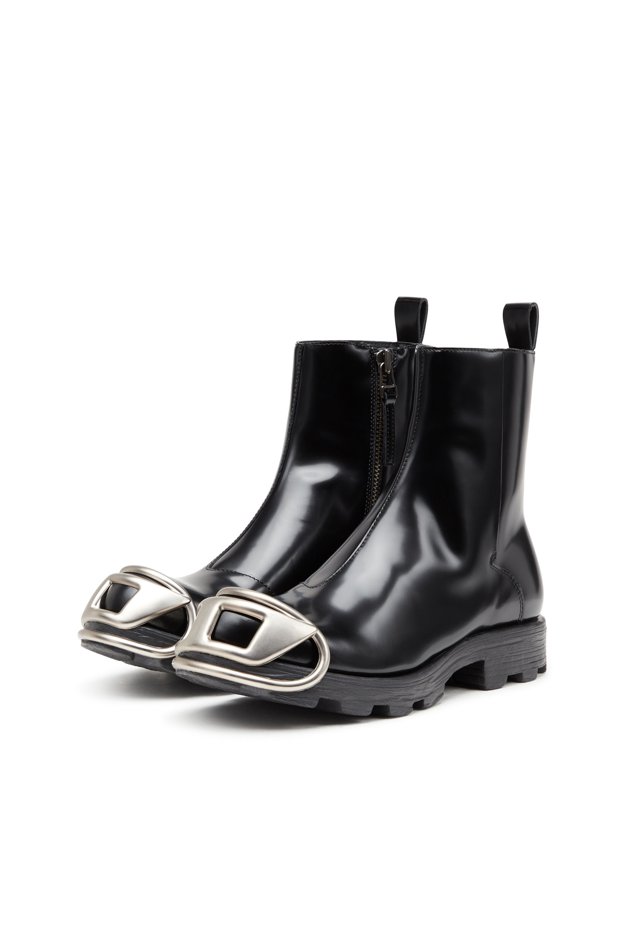 D-HAMMER BT ZIP D D-Hammer-Leather Chelsea boots with Oval D toe