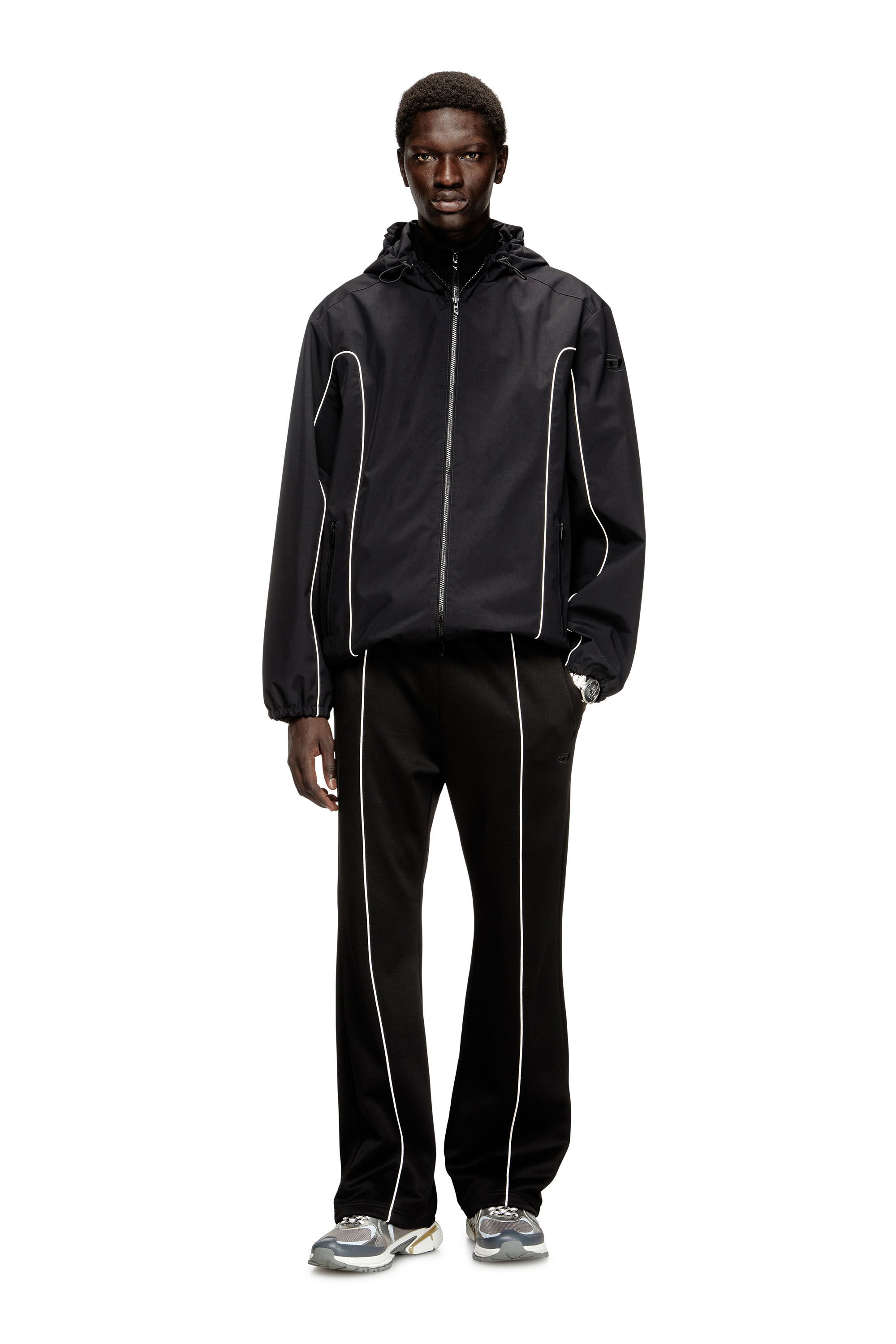 J-HIVES-WRD フード付きジャケット｜ブラック｜メンズ｜DIESEL