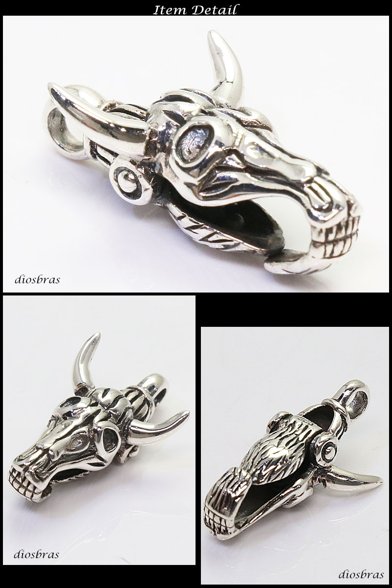 バッファロースカル スカル ペンダント キーホルダー