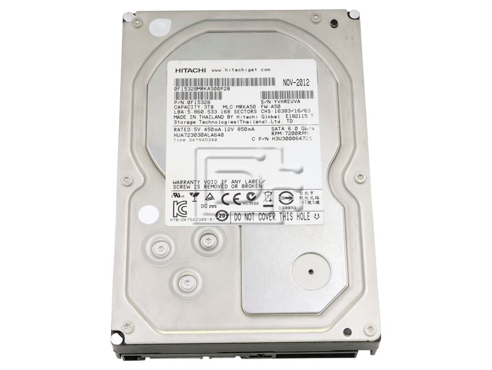 Hitachi Ultrastar 7K3000 0F15328 HUA723030ALA640 Enterprise SATA