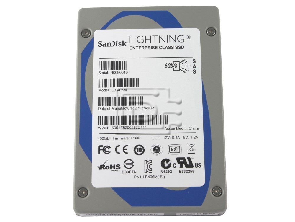 SanDisk LB406M 400GB MLC Enterprise Serial Attached SCSI SAS Solid